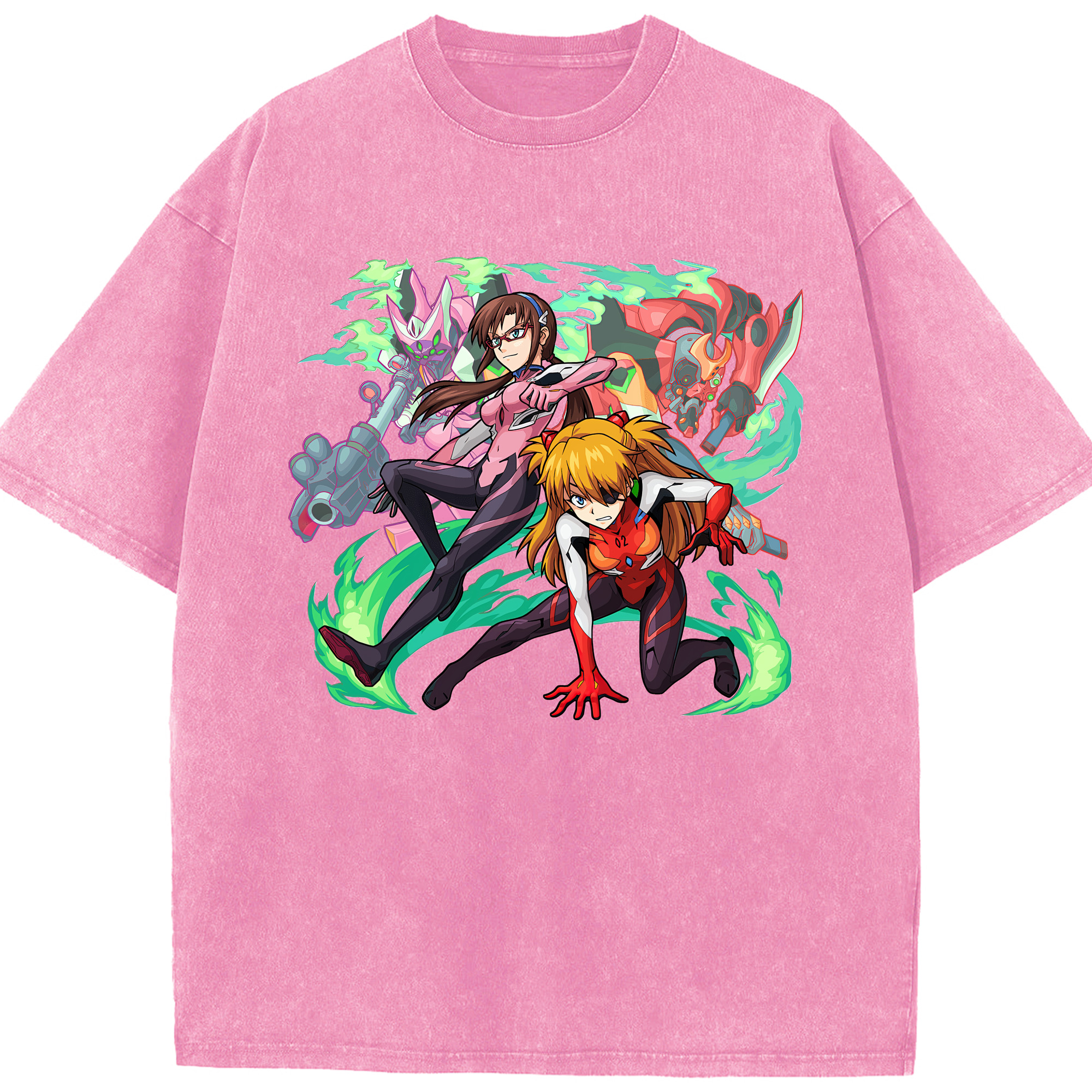 （画像用） EVA 新世紀エヴァンゲリオン 綿100% ヴィンテージ風 半袖Tシャツ（フロントプリント）